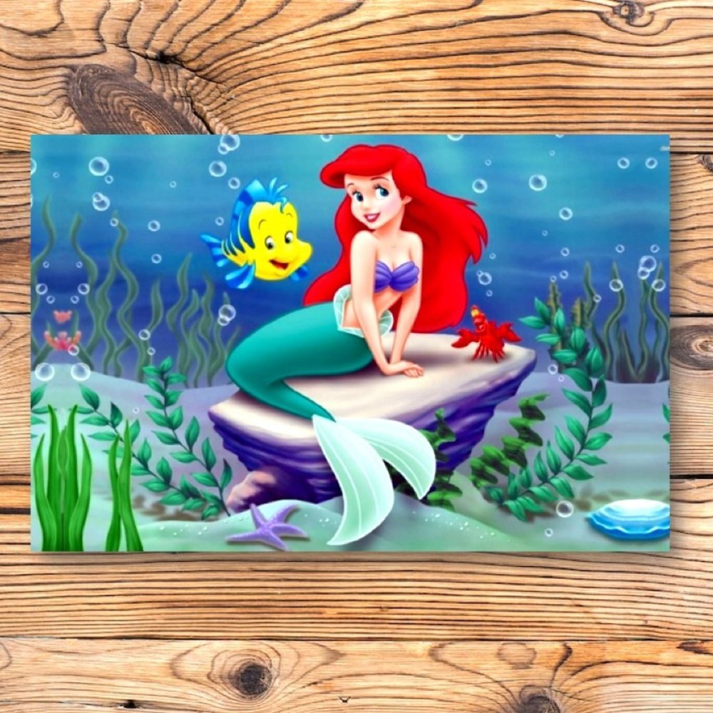 The Little Mermaid Ariel And Flounder‎ Refrigerator Locker Fridge Magnet